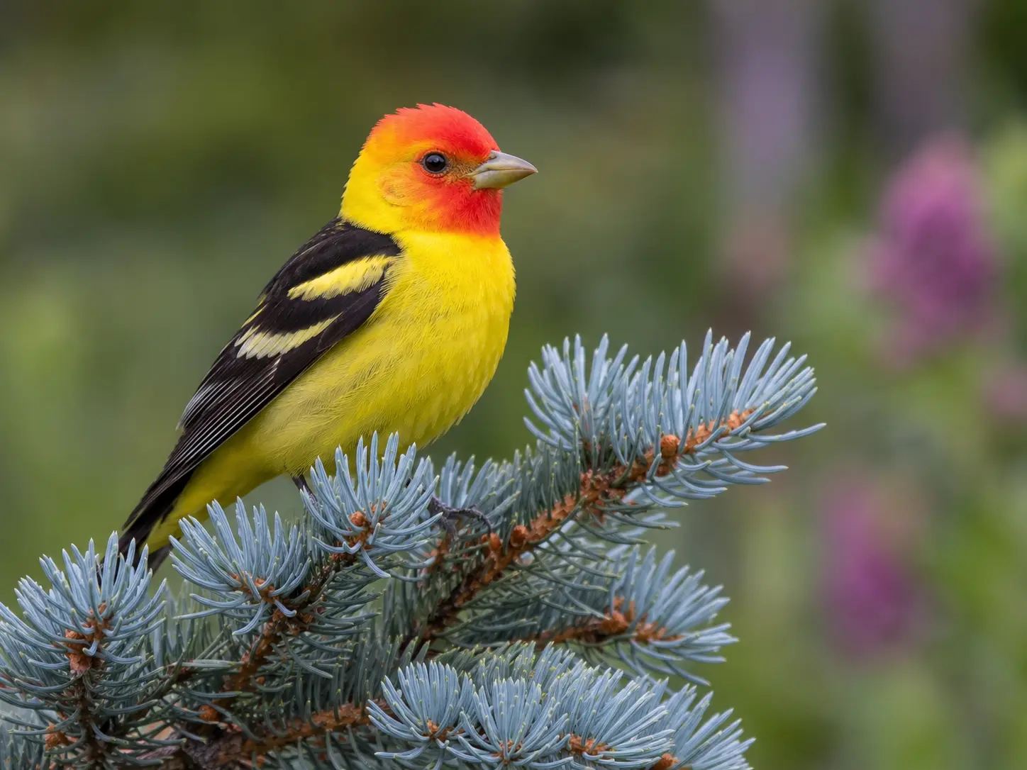 Backyard bird in a wildlife-friendly garden